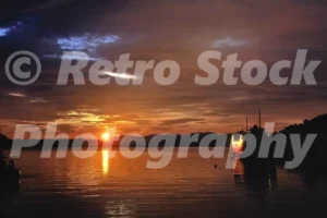 Sunset in Oban, Scotland 1973
