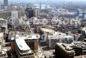 View from St Paul's Cathedral, London 1977