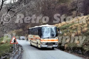 Wallace Arnold coach in Wales 1986 - Vintage photo