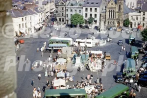 Castle Square, Caernarfon 1950s - Vintage photo
