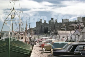 Conwy Harbour and Castle, Wales 1977 - Vintage photo