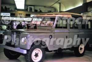 Land Rover at Berkeley Square Garages, London 1973