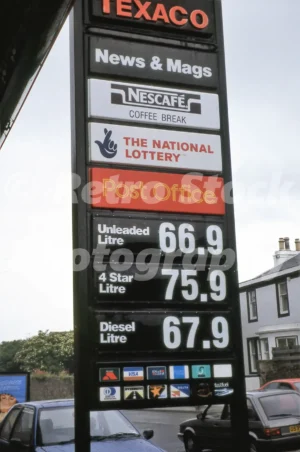 Texaco petrol station sign 1998