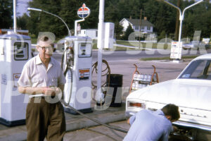 Gas station seen in 1967