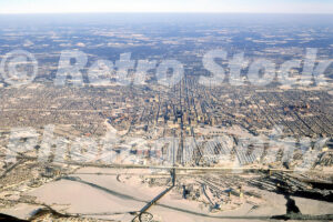 Aerial view of Baltimore, Maryland 1982