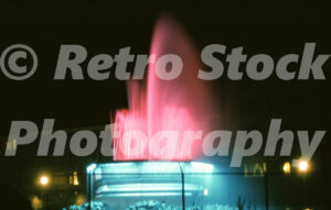 1960s illuminated Windsor Park fountain in Atlantic City at night