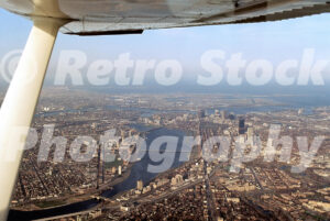 Aerial view of Boston, Massachusetts 1974