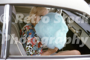 Huge cotton candy in a VW Karmann 1960s