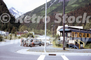 1916 Alaska Railroad observation car used as the Seward Chamber of Commerce, Seward Alaska 1973