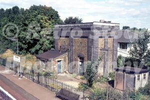 Old signal box, Staines railway station 1982