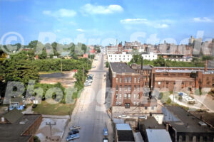 1960s view of Quincy, Illinois from the Sky Cruise chairlift