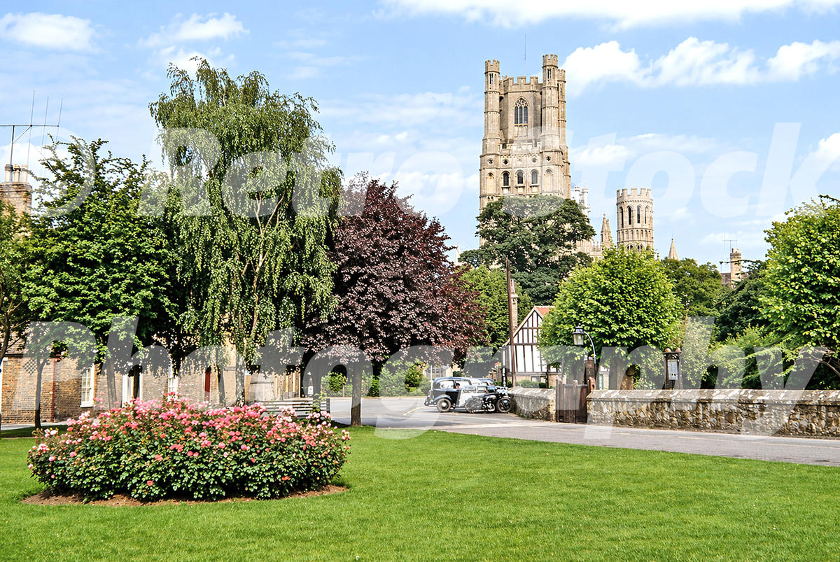 Church Lane Ely Cambridgeshire 1956 featuring Ely Cathedral