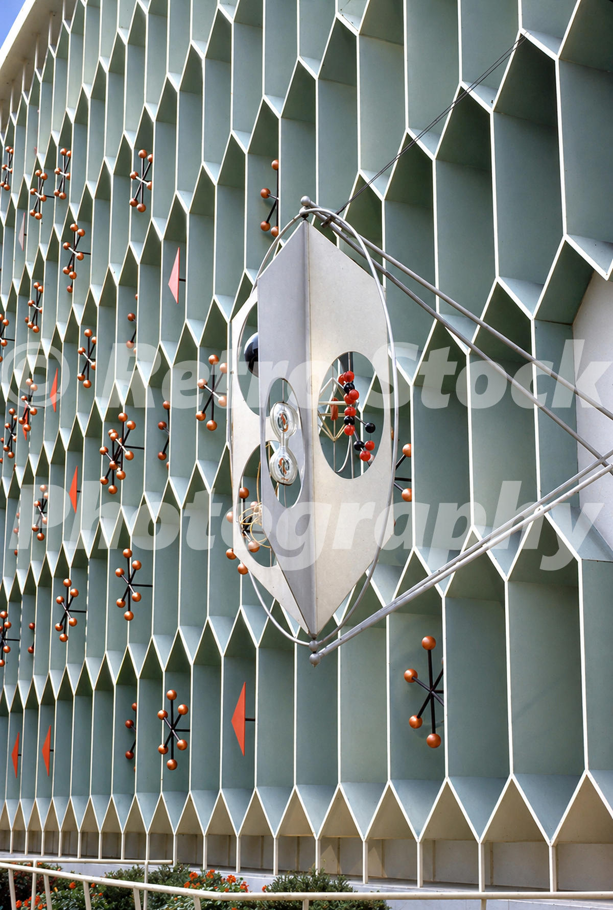 display-at-science-museum-festival-of-britain-1951_55238031307_o Vintage 1950s colour photo of a facade detail from the Exhibition of Science at the Science Museum in South Kensington, London, during the Festival of Britain year.