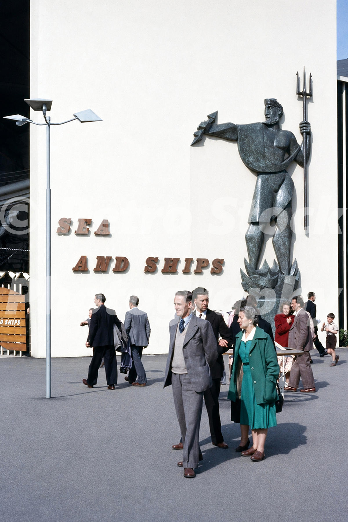 sea-and-ships-pavilion-festival-of-britain-1951_55239343855_o Vintage 1950s colour photo of the Sea and Ships Pavilion at the Festival of Britain on the South Bank in London.
